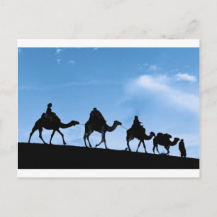 Silhouette av Camel Caravan Vykort