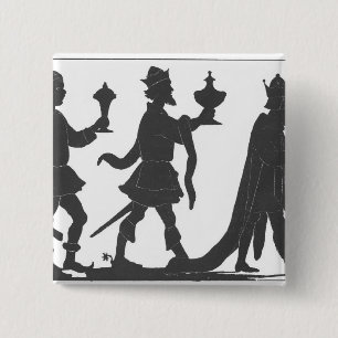 Silhouette av de tre kungarna knapp