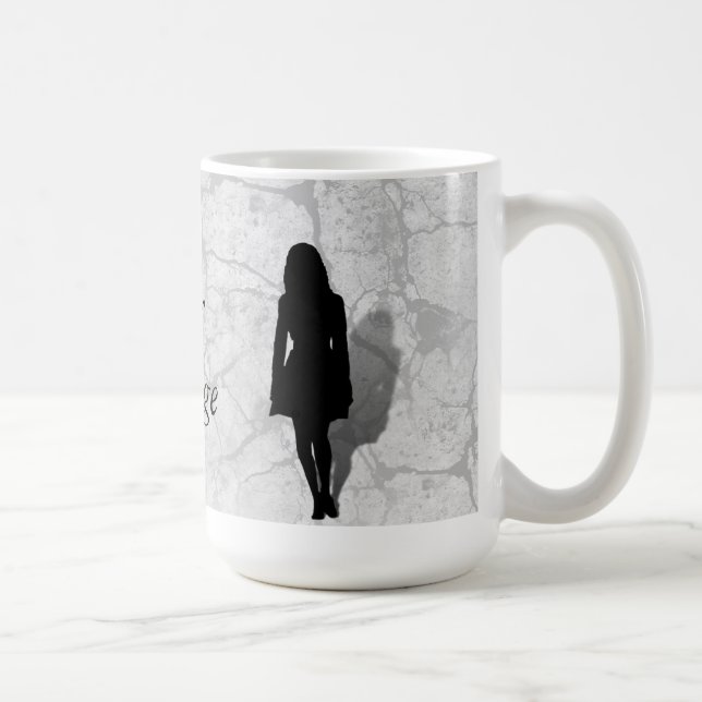 Silhouette av en kvinna kaffemugg (Höger)