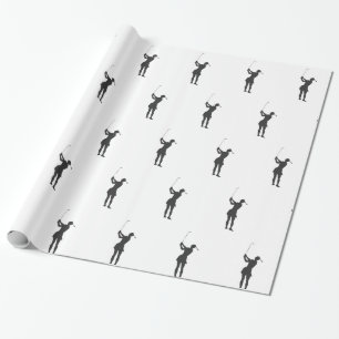 Silhouette av en kvinna som spelar golf presentpapper