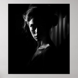 Silhouette av en kvinnas bild i ansikte poster