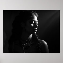 Silhouette av en kvinnas bild i ansikte poster