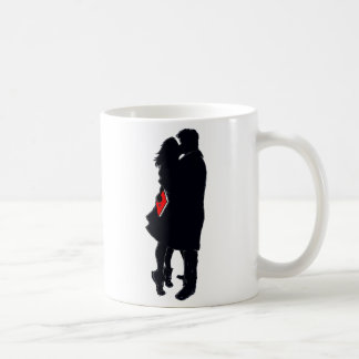 Silhouette av en kyss (11 uns. kaffemugg) kaffemugg
