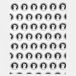 Silhouette av en Lesbisk par Kiss Fleecefilt