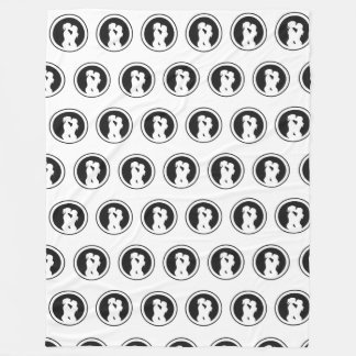 Silhouette av en Lesbisk par Kiss Fleecefilt