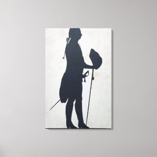 Silhouette av en man canvastryck