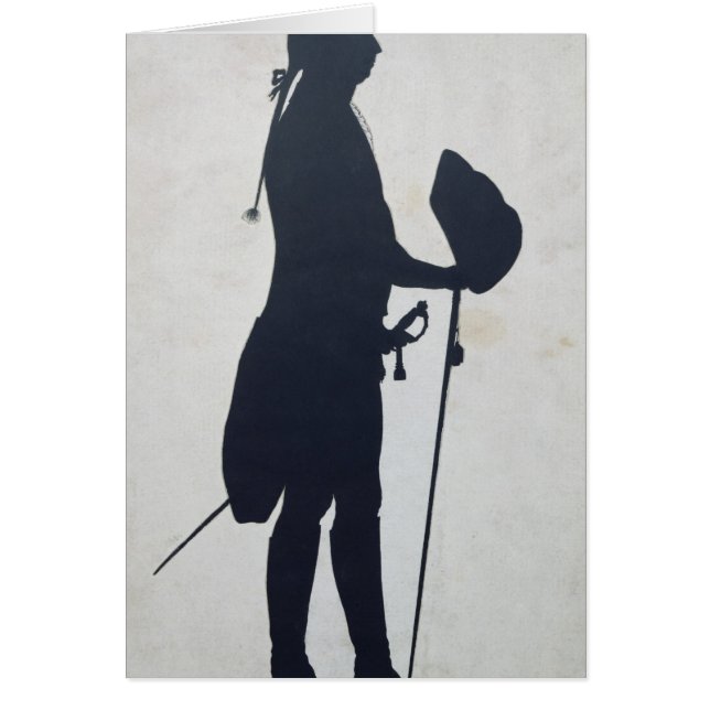 Silhouette av en man hälsningskort (Framsidan)
