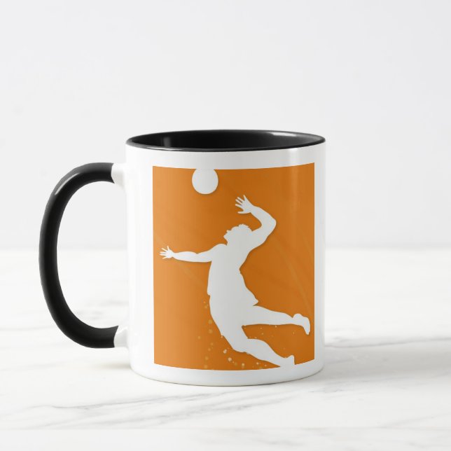 Silhouette av en man som leker volleyboll mugg (Vänster)