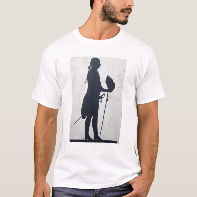 Silhouette av en man tee shirt (Framsida)