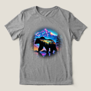 Silhouette av ett björnlandskap t shirt