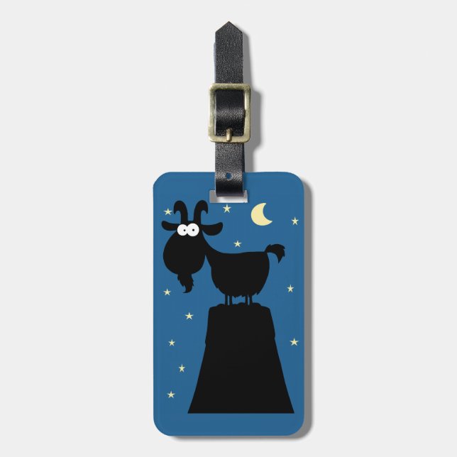 Silhouette av Goat på berget Bagagebricka (Vertikal Framsida)