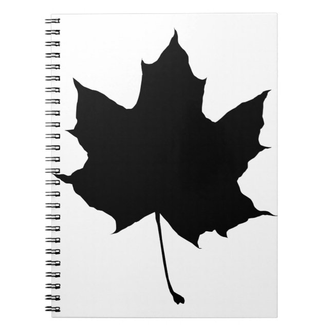 Silhouette av maple löv anteckningsbok (Framsidan)