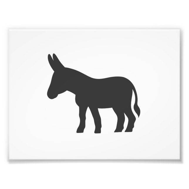 Silhouette av mule fototryck (Framsidan)
