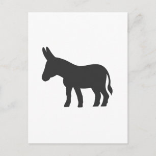 Silhouette av mule vykort