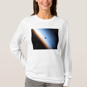 Silhouette av rymdfärjasträvan tee