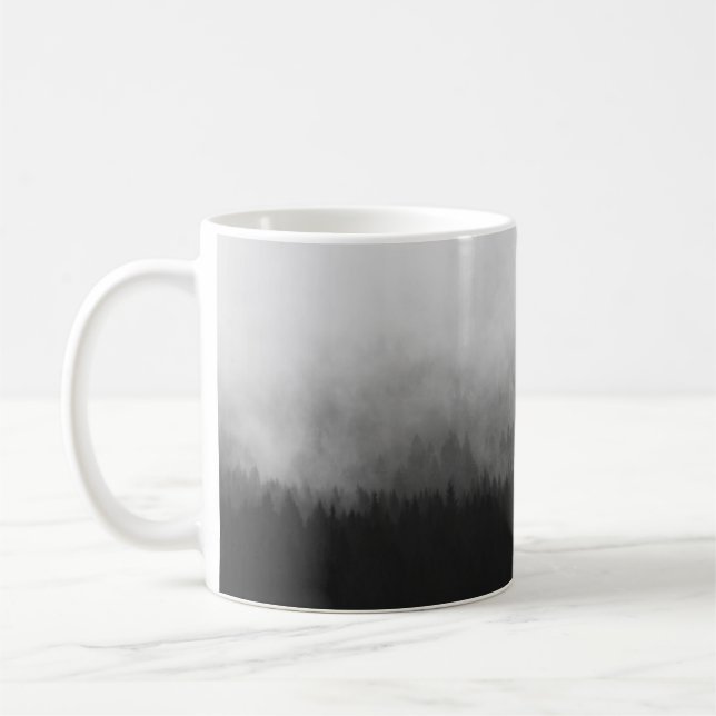 SILHOUETTE AV TRÄD MED HUNGAR KAFFEMUGG (Vänster)
