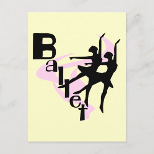 Silhouette Ballet T-shirts och presenter Vykort