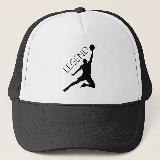 Silhouette Basketball Player Hat Keps (Framsida)
