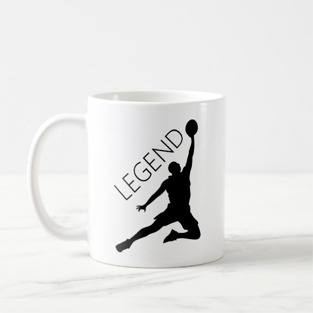 Silhouette Basketball Player Kaffemugg (Vänster)