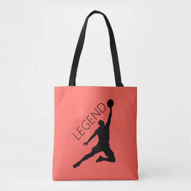 Silhouette Basketball Player Tygkasse (Framsida)