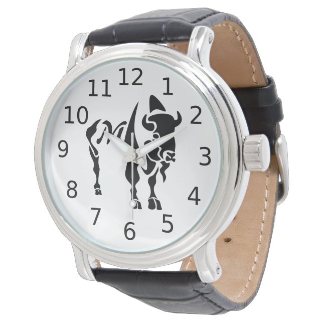 Silhouette Black Buffalo Monogram Armbandsur (Vinklad)