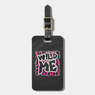 Silhouette Black och Shock rosa Zebra Bagagebricka