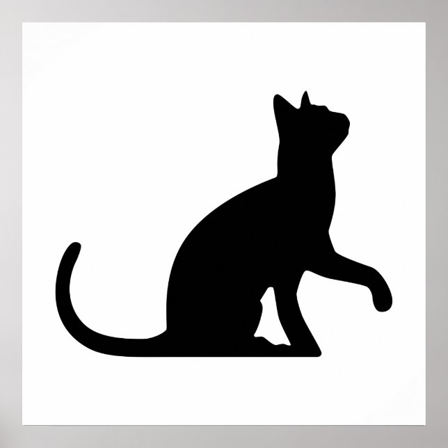 Silhouette Cat Background Poster (Framsidan)