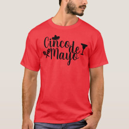 Silhouette Cinco de Mayo Margarita Sombrero T Shirt