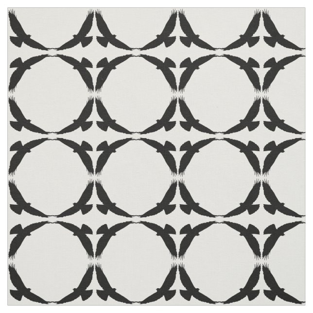 Silhouette Circle of Hawks Bird art art Tyg (Provkarta)