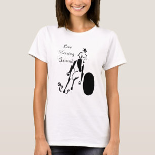 Silhouette Cowgirl Barrel Tävla T Shirt