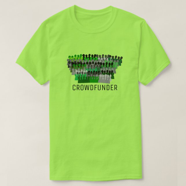 Silhouette Crowd Design, Crowdfunder, Crowdfunding T Shirt (Design framsida)