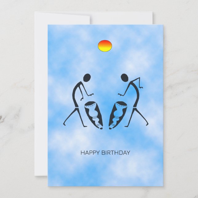 Silhouette Dancers Firande Birthday Kort (Framsida)