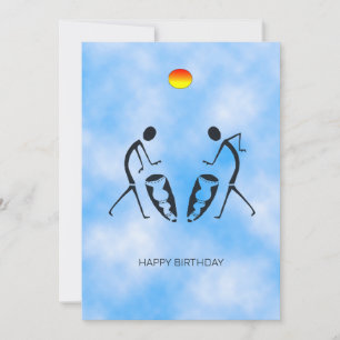 Silhouette Dancers Firande Birthday Kort
