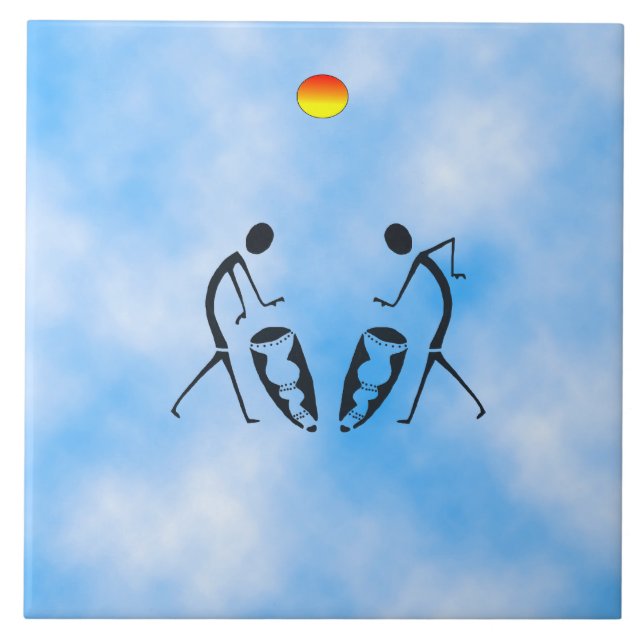 Silhouette Dancers Firande Kakelplatta (Framsidan)