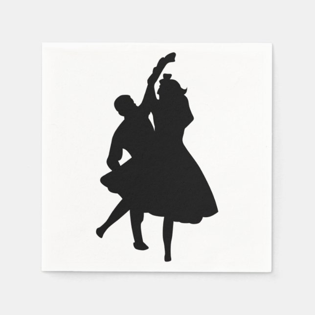 SILHOUETTE DANCERS PAPPERSSERVETT (Framsidan)