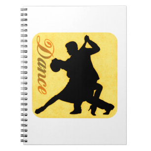 Silhouette Dancing Couple Anteckningsbok Med Spiral