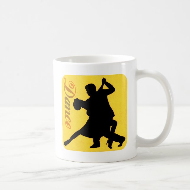 Silhouette Dancing Couple Kaffemugg (Höger)
