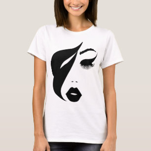 silhouette de femme en voed t shirt