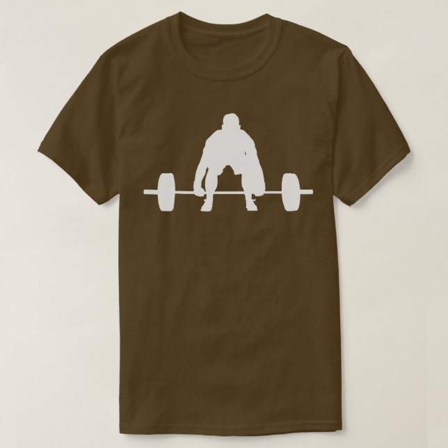Silhouette Deadlyftdeadlifter Gym Fitness Weig T Shirt (Design framsida)