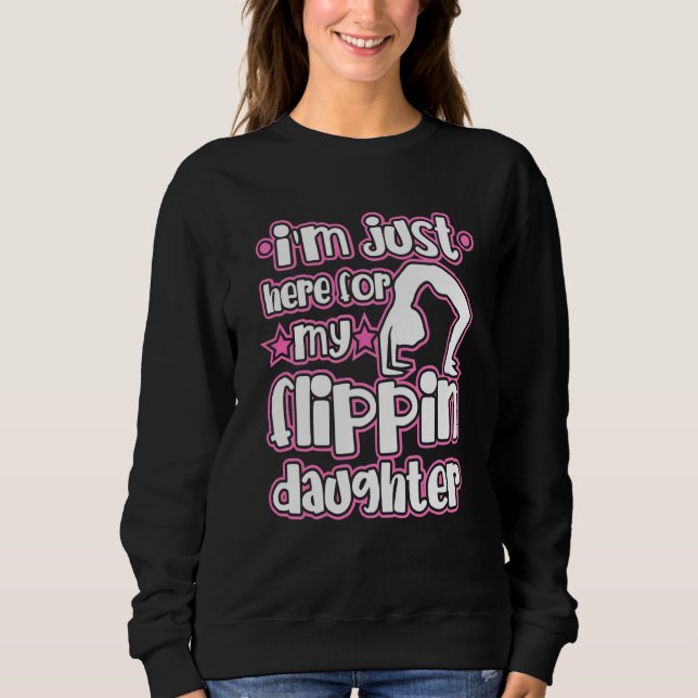 Silhouette Des i Gymnast Mamma eller Pappa T Shirt (Framsida)