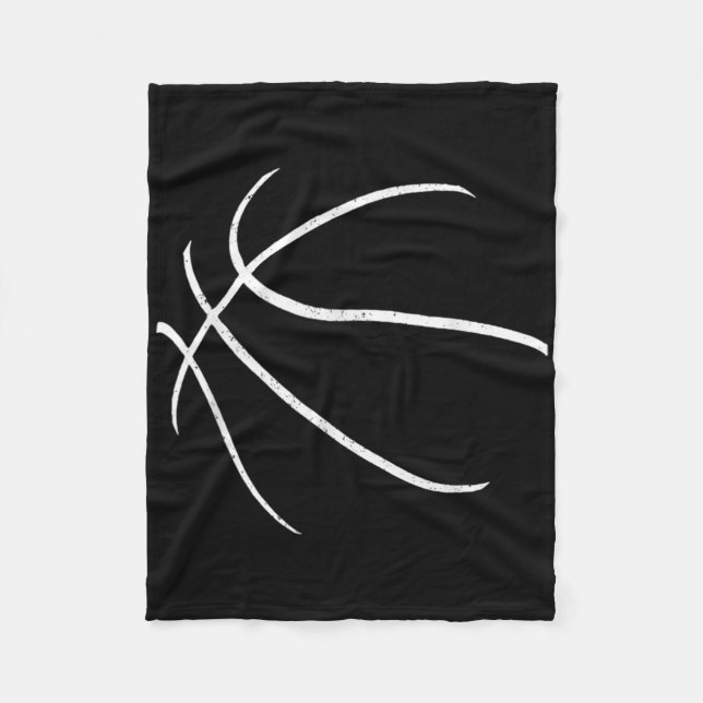 Silhouette-design för basketspelare fleecefilt (Framsidan)