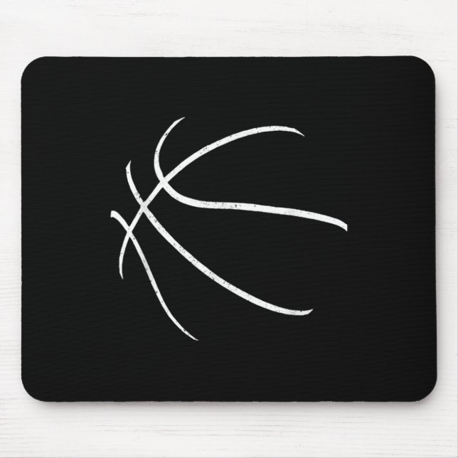 Silhouette-design för basketspelare musmatta (Framsidan)