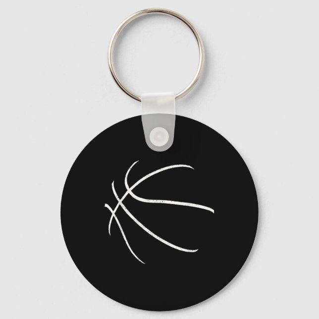 Silhouette-design för basketspelare nyckelring (Framsida)