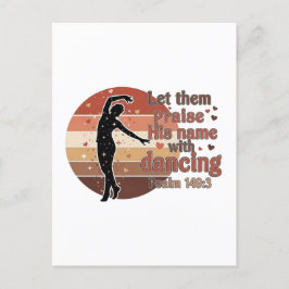 Silhouette-design för dansare - Psalm-baserad desi Inbjudan Vykort