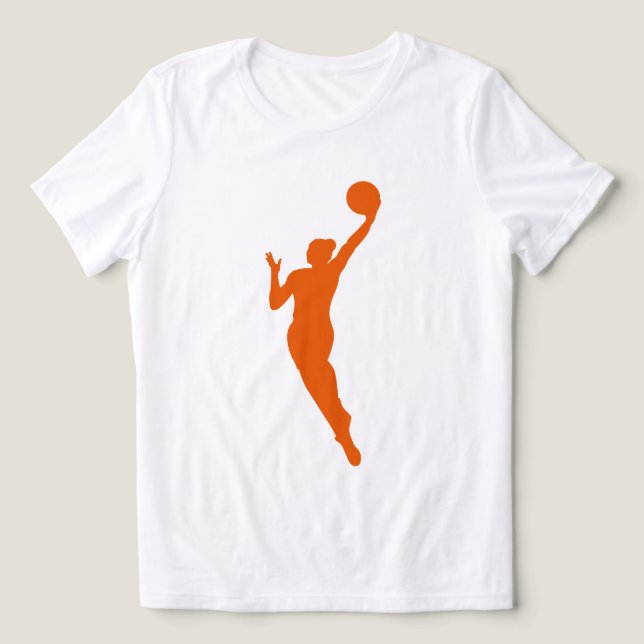 Silhouette-design för den kvinnliga basketbollspel t shirt (Design Framsida)