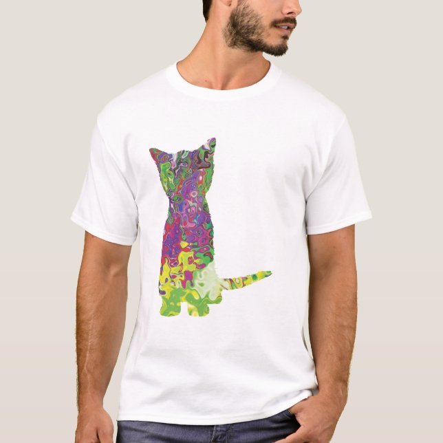 Silhouette-design med flera färger t shirt (Framsida)