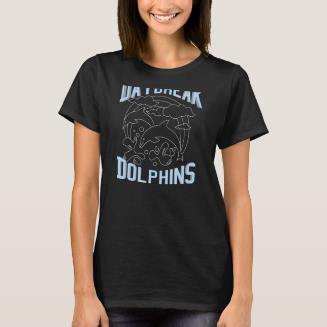 Silhouette Dolphins Daybroke Elementary School Spi T Shirt (Framsida)