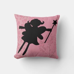 Silhouette Fairy Princess Pillow Kudde