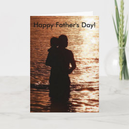 Silhouette Far Child Beach Quote Fars dag Kort