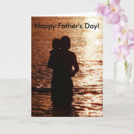 Silhouette Far Child Beach Quote Fars dag Kort
